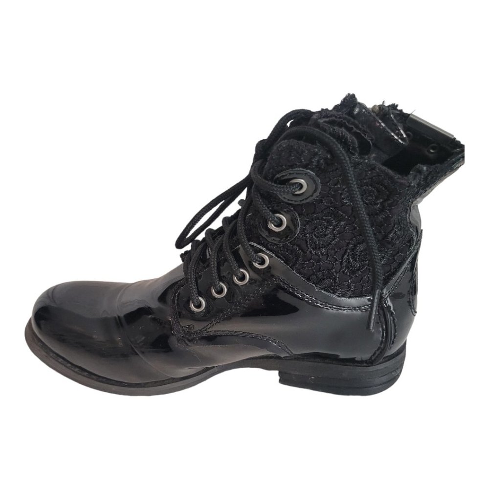 Free People Bunker Sara Black Patent Leather Boots - Picture 9 of 12